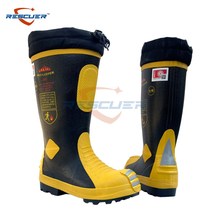 New fire-fighting protective boots ultra-light foot-free steel w-plate firefighter competition boots fire fighting water shoes rescue glue