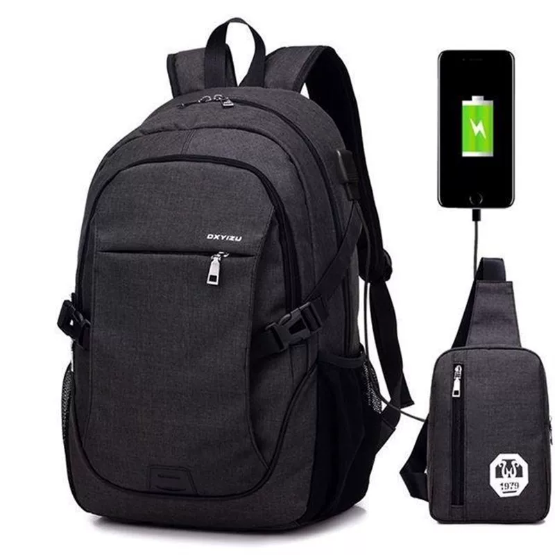 Laptop Backpack with usb school backpack bag for men's