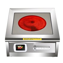 High-power black crystal furnace commercial 6000wv flat household light wave furnace desktop non-picking pot titanium crystal induction cooker hot pot