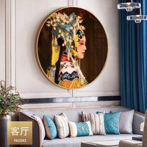 The entrance hall is simple and modern printed photos are hung on the wall enlarged and framed decorative picture frames round aluminum metal photo frames