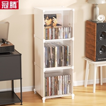 Vinyl record storage shelf complete set of retro CD A sound player cassette living room dust-proof collection display disc storage