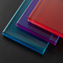 Direct sales new product tempered laminated glass custom sun room stair guardrail K awning glass frosted colored glass