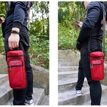 Outdoor sports water bottle bag 1 5Lq large water bottle water cup cover mountaineering travel mobile phone bag tactical portable texture bag