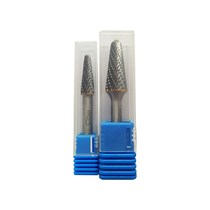 L-shaped conical round head carbide rotary file double-slot expansion milling cutter metal grinding head electric engraving head