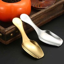 Rusty steel tea spoon Crown short cake spoon cute snow handle B spoon tea spoon creative tea shovel dessert spoon stainless steel