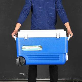 60L liters trolley insulated box refrigerated box with wheels, outdoor F vehicle-mounted cold chain fresh-keeping box, ice cube cooler box, ice