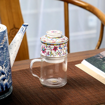 Teapot tea set new automatic tea brewing device thermal insulation heating office filter tea cup tea water separation heat-resistant glass