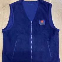 Horse-style fire vest zipper blue vest winter plus velvet cold-proof warm fleece flame blue velvet new armor