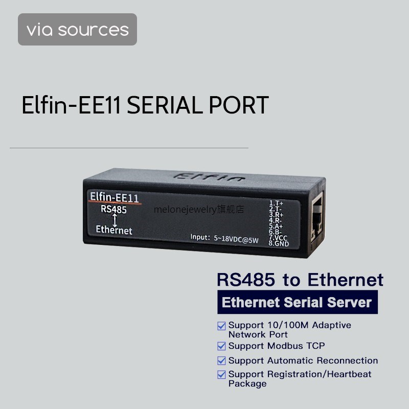Elfin-EE11 RS485 o Ethernet Modbus Serial Port Device Server评价 - 淘宝网