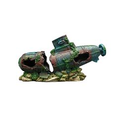 Resin Submarine Statue ທີ່ເສຍຫາຍ Resin Fish Tank Aquarium Decora