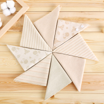 Male and female baby saliva towel snap baby triangle towel pure cotton newborn M bib childrens saliva pocket colorful cotton head