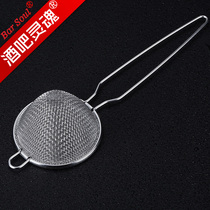 Bar soul delicate Japanese bartender-specific triangular double-layer bartending milk tea filter spoon ice filter device