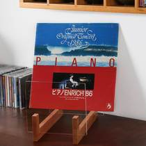 Solid wood vinyl record rack LP storage box audiophile old record display rack table V-side CD storage shelf