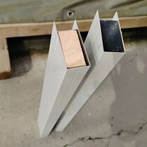 Ceramic tile cabinet aluminum alloy accessories 25U-shaped trough tube column edge sealing kitchen tile clamp stove aluminum card slot