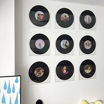 NetEase Cloud customized vinyl record wall storage rack Acrylic E-force transparent display rack without punching home decoration