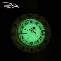 50-meter strong magnetic underwater compass scuba technical diving compass waterproof watch style luminous direction compass
