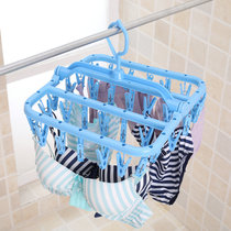Multifunctional plastic household multi-clip folding clothes drying rack underwear socks drying rack baby anti-slip clothes hanger