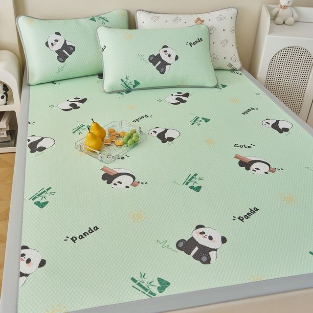 Ice Doudou Ice Silk Cool Mat Three-piece M-set Summer Student Door Single Cooling Bed Sheet Single Air Conditioning Soft Mat