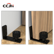 Barn door double pulley swing stopper limit locator folding door bathroom hanging rail push-pull accessories ground guide hardware