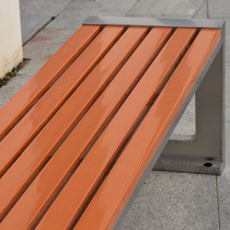 Park chair stainless steel outdoor bench flat bench without backrest anticorrosive wood plastic wood outdoor bench chair garden leisure