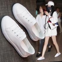 Mostarsea is super soft and easy to wear ~ white shoes for women versatile Korean style travel lazy X mens shoes lightweight shoes