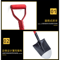 Fire bucket fire shovel pointed yellow sand bucket water semi-circular bucket iron sheet fire extinguishing drill fire fighting equipment