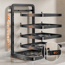Kitchen food preparation rack multi-functional side dish plate multi-layer dish storage rack wall-mounted folding countertop dish rack