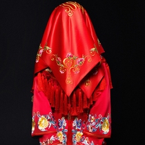 New red hijab bride wedding red hijab Xipamon B hijab wedding supplies Chinese embroidery Xiuhe clothing cover