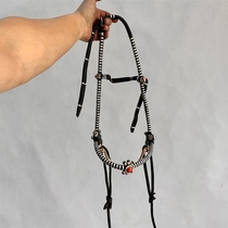 Hand-made Mongolian water reins for chewing halters. U harness water reins used to control the horses V direction. Internet celebrity model