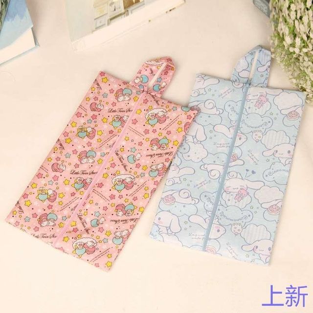 Travel shoes bag storage bag waterproof dust bag shoe storage bag cartoon shoes O bag sports moisture-proof shoes new