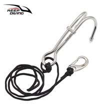 316 stainless steel diving double-head flow hook reef hook undercurrent spring safety rope corrosion-resistant scuba diving equipment
