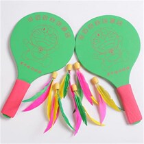 Badminton Badminton racket Badminton racket Sanmao ball Solid wood shuttlecock racket Yu Feijian gives away 10 balls promotion