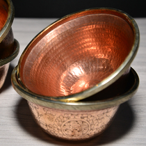 Sufa Nepal water supply cup for Buddha cup in front of Buddha household Buddha water cup pure copper red copper holy water cup handmade supplies