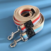 Pet canvas traction rope dog training rope extended and reinforced golden retriever Labrador general medium dog traction dog walking rope