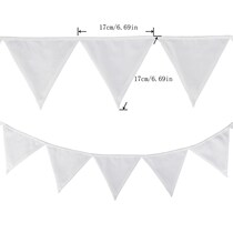 Double-layer white cotton pennant wedding wedding photo background decorative string flag outdoor camping tent flag