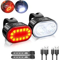 new2PCS LED Bike Light Bicycle Front Rear lights USB Charge