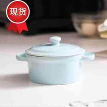 Double ear small number Family with cover stew egg bowl Steamed Egg Bowl Round Steamed Chicken Egg Spoon Bowl Single Big new product No.