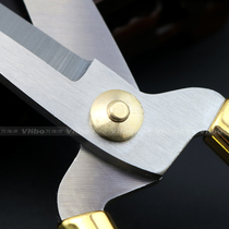Household golden dragon and phoenix alloy scissors stainless steel opening ribbon-cutting scissors paper-cutting scissors pointed wedding scissors