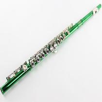 Wind instrument color flute 16 hole closed hole body tune E flute manufacturer B tail long key green C nickel key flute