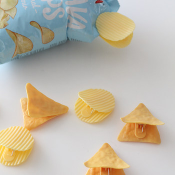 Creative simulation potato chip seal clip snack seal clip bill clip funny storage clip broken hair side clip gift