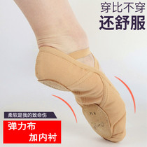 Qianghe elastic cloth soft-soled dance shoes for childrens ballet practice cat claw cloth-toe shoes for adults and mens gymnastics practice