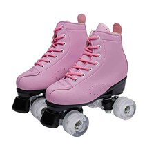 Adult double row skates childrens n four-wheel skates adult mens and womens roller skates roller skates flash adult pairs