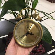 Tongrenyi Lane retro brass old-fashioned mechanical alarm clock student alarm clock manual clockwork alarm clock antique desk clock