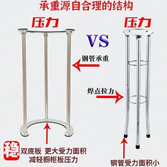 新款厨房水槽台下盆支撑架不锈钢盆托架洗手盆固定支架洗菜盆支撑
