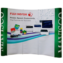 High-end aluminum alloy spring straight arc mesh display stand 4S store exhibition L high-definition background poster advertising exhibition