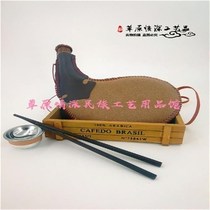 Mongolian skin bag Inner Mongolia characteristic ethnic handicraft purely hand-sewn wine bag and wine pot props