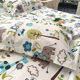 High-end pure cotton children's cartoon old coarse cloth mat thickened sheet three-piece set not pilling and not easy to wrinkle canvas kang single