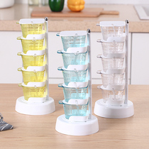 Vertical rotating seasoning box creative seasoning storage box kitchen supplies combination salt and MSG transparent seasoning box