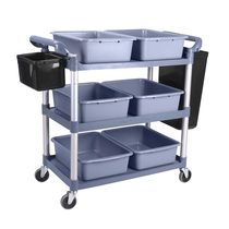 Food collection truck commercial bowl collection truck hanging bucket trash can plastic hotel delivery restaurant wheel hotel three-story trolley mobile