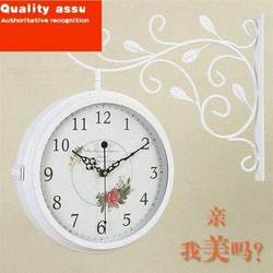 Recommend Super mute European clock double sided wall clock, livin